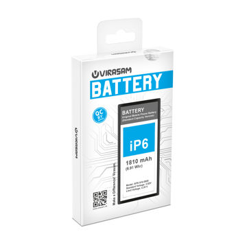 باتری موبایل ویراسام مدل iP6 با ظرفیت ۱۸۱۰ میلی آمپر ساعت مناسب برای گوشی موبایل اپل مدل iPhone 6