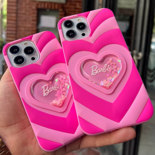 قاب موبایل آیفون باربی قلب آکواریومی Barbie